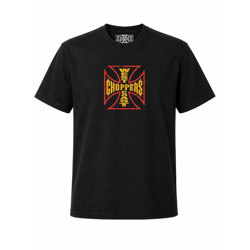West Coast Choppers Cobra Iron Cross Graphic Tee Black Small